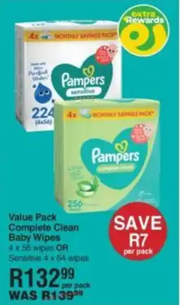 Baby City Pampers Value Pack Complete Clean Baby Wipes offer