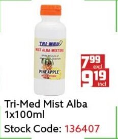 Africa Cash and Carry Tri-Med Mist Alba 1x100ml offer