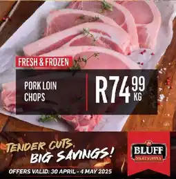 Bluff Meat Supply Pork loin chops offer
