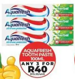 1UP Aquafresh tooth paste offer