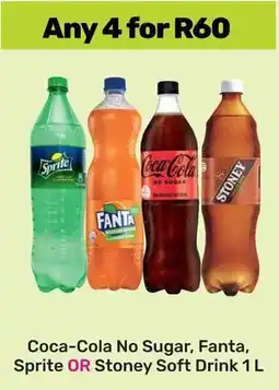 Game Coca-Cola No Sugar, Fanta, Sprite OR Stoney Soft Drink offer