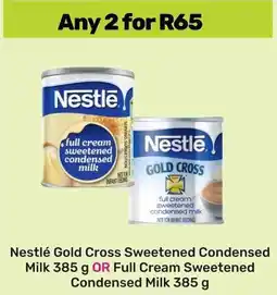 Game Nestlé Gold Cross Sweetened Condensed Milk OR Full Cream Sweetened Condensed Milk offer