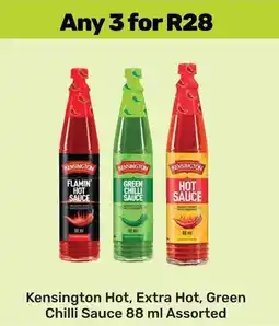 Game Kensington Hot, Extra Hot, Green Chilli Sauce Assorted offer