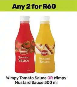 Game Wimpy Tomato Sauce OR Wimpy Mustard Sauce offer