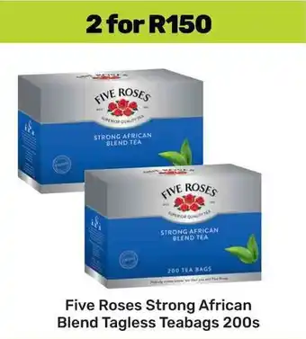 Game Five Roses Strong African Blend Tagless Teabags offer
