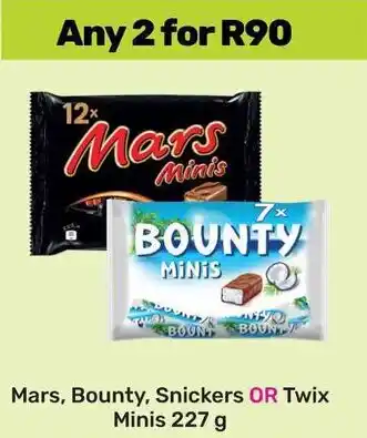 Game Mars, Bounty, Snickers OR Twix Minis offer