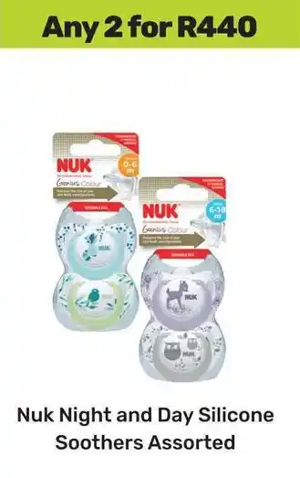 Game Nuk Night and Day Silicone Soothers Assorted offer