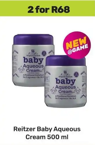 Game Reitzer Baby Aqueous Cream offer