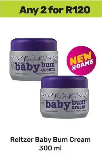 Game Reitzer Baby Bum Cream offer