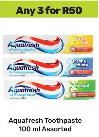 Game Aquafresh Toothpaste Assorted offer