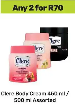 Game Clere Body Cream Assorted offer