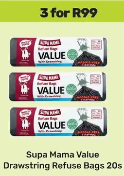 Game Supa Mama Value Drawstring Refuse Bags offer