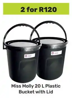 Game Miss Molly Plastic Bucket with Lid offer