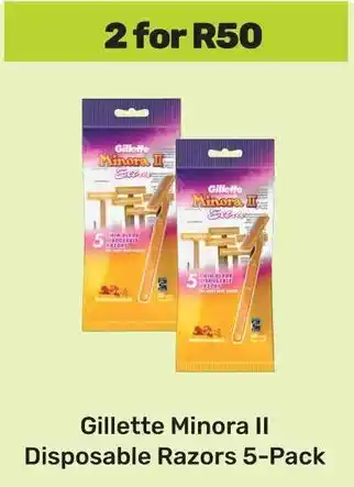 Game Gillette Minora II Disposable Razors offer