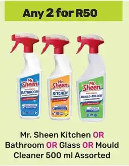Game Mr. Sheen Kitchen OR Bathroom OR Glass OR Mould Cleaner Assorted offer