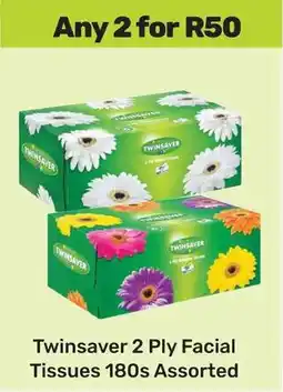 Game Twinsaver 2 Ply Facial Tissues Assorted offer