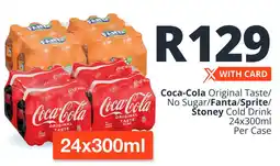 Checkers Coca-Cola Original Taste/ No Sugar/Fanta/Sprite Stoney Cold Drink offer