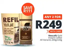 Checkers Nescafé Gold Instant Coffee All Variants offer