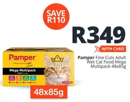 Checkers Pamper Fine Cuts Adult Wet Cat Food Mega Multipack offer