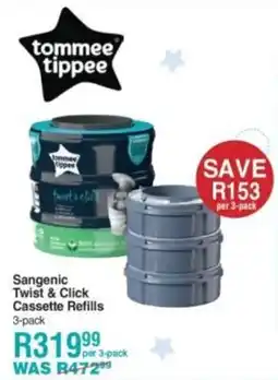 Baby City Tommee Tippee Sangenic Twist & Click Cassette Refills offer