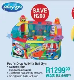 Baby City Playgro Pop 'n Drop Activity Ball Gym offer