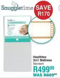 Baby City Snuggletime Healthtex 3in1 Mattress Standard offer