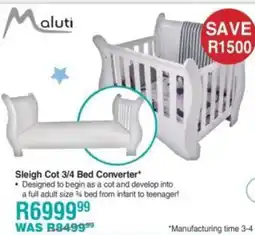 Baby City Maluti Sleigh Cot 3/4 Bed Converter offer