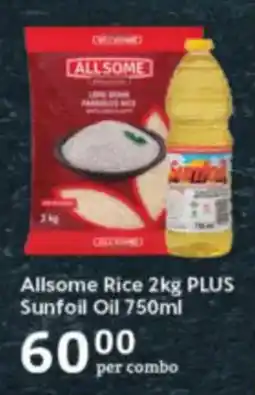 Oxford Freshmarket Allsome Rice PLUS Sunfoil Oil offer
