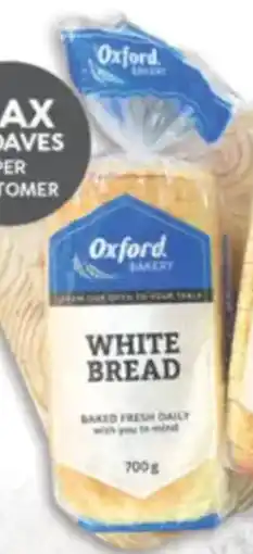 Oxford Freshmarket Oxford Sliced/Unsliced White Bread offer