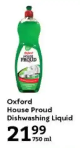 Oxford Freshmarket Oxford House Proud Dishwashing Liquid offer