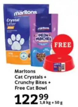 Oxford Freshmarket Marltons Cat Crystals + Crunchy Bites + Free Cat Bowl offer