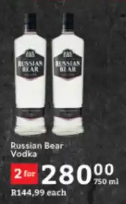 Oxford Freshmarket Russian Bear Vodka offer
