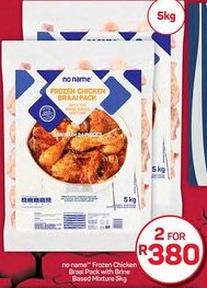 Pick n Pay no name Frozen Chicken Braai Pack with Brine Based Mixture offer