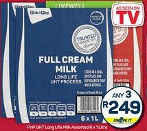 Pick n Pay PnP UHT Long Life Milk Assorted offer