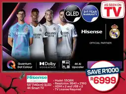 Pick n Pay Hisense 55" (140cm) QLED 4K Smart TV offer