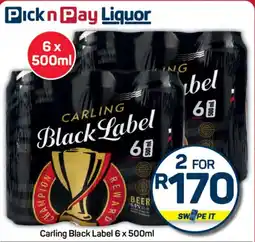 Pick n Pay Carling Black Label offer
