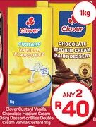 Pick n Pay Clover Custard Vanilla, Chocolate Medium Cream Dairy Dessert or Bliss Double Cream Vanilla Custard offer