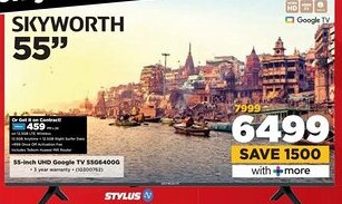 HiFi Corp SKYWORTH 55-inch UHD Google TV 55G6400G offer