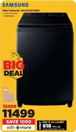HiFi Corp SAMSUNG Toploader WA19CG6745BV offer