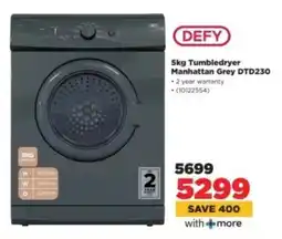 HiFi Corp DEFY Tumbledryer Manhattan Grey DTD230 offer