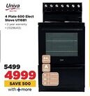 HiFi Corp Univa 4 Plate 600 Elect Stove U116B1 offer