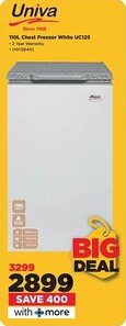 HiFi Corp Univa Chest Freezer White UC125 offer
