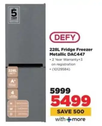 HiFi Corp DEFY Fridge Freezer Metallic DAC447 offer