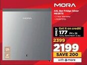 HiFi Corp MORA Bar Fridge Silver M65RTS offer