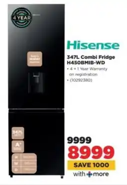 HiFi Corp Hisense Combi Fridge H450BMIB-WD offer