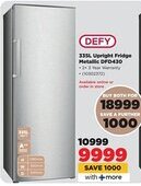 HiFi Corp DEFY Upright Fridge Metallic DFD430 offer