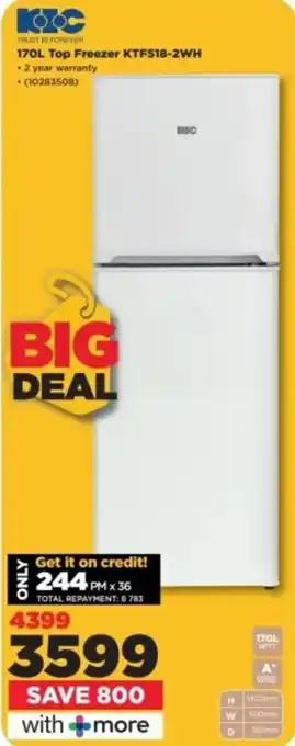 HiFi Corp KIC Top Freezer KTF518-2WH offer