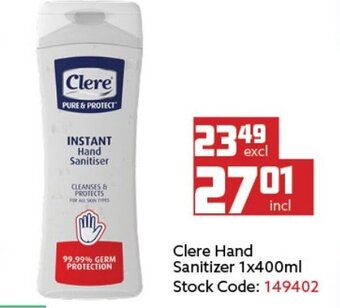 Africa Cash and Carry Clere Hand Sanitizer 400ml offer