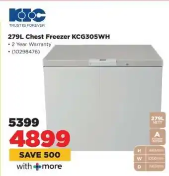 HiFi Corp 279L Chest Freezer KCG305WH offer