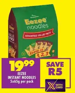 Shoprite EEZEE INSTANT NOODLES 5x65g per pack offer